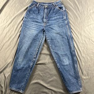 Vintage 90's Wide Leg Slim Waist Jeans By Perspective | Size 11